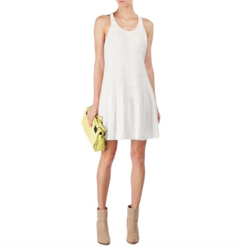 Rag & Bone Ivette Cream Racerback Mini Dress - Picture 4 of 12